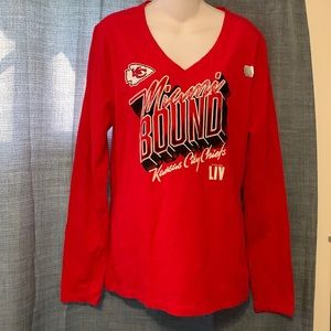 Ladies Size Large Kansas City Chiefs long sleeve Shirt NFL